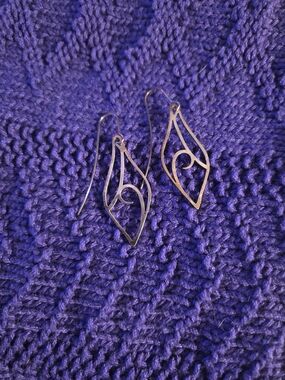 James Avery (Retired Design) Silver Swirl Drop Earrings